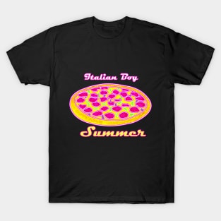 Italian Boy Summer Pizza Design T-Shirt